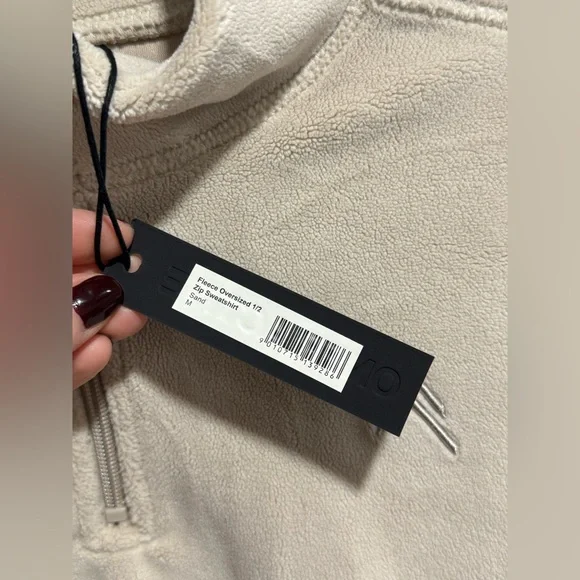 NWT Oner Active FLEECE OVERSIZED CROP 1/2 ZIP SWEATSHIRT - Picture 8 of 10